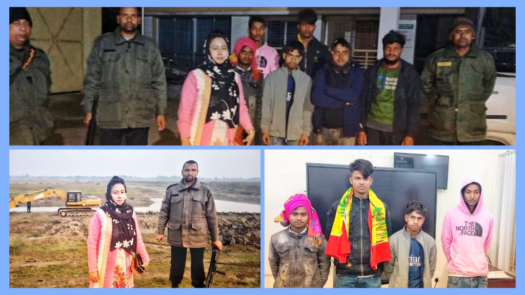 দুর্গাপুরে অবৈধ টপসয়েল উত্তোলন, ভ্রাম্যমাণ আদালতের অভিযানে ২ জনের ১ লাখ টাকা জরিমানা