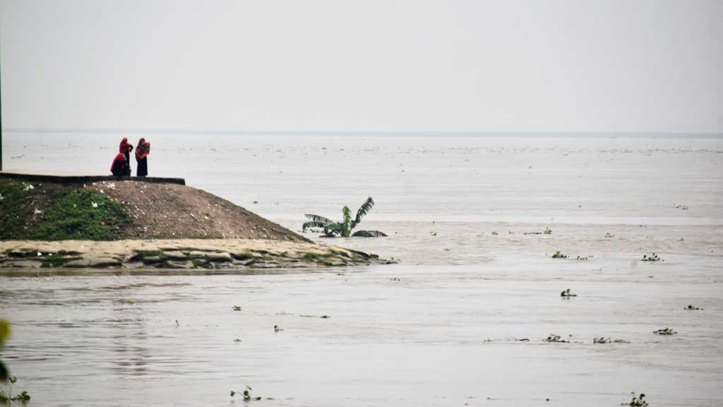 রাজশাহীতে পদ্মার পানি বাড়ছে, প্লাবিত হচ্ছে নিম্নাঞ্চল